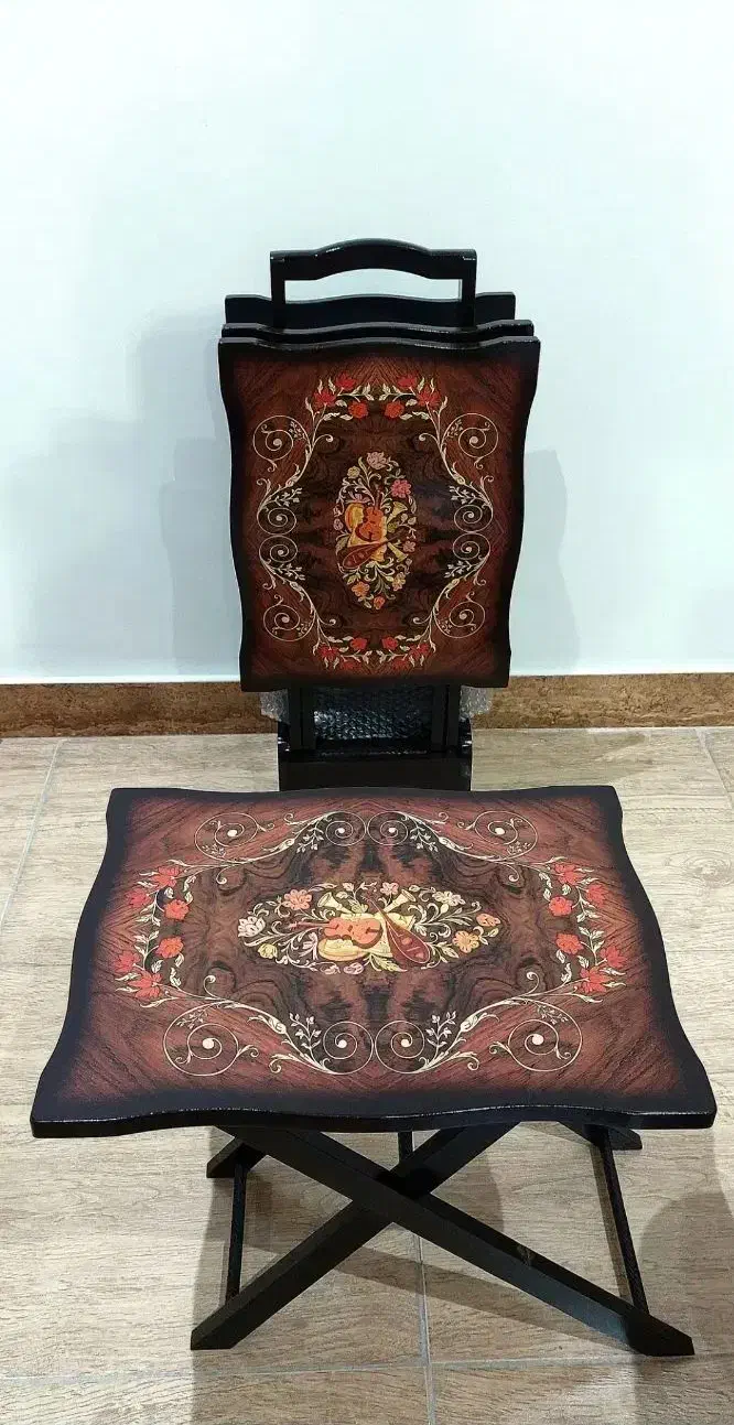 میز عسلی ۴ تایی تاشو چمدانی،چوب MDF پولیشی|مبلمان خانگی و میز عسلی|لاهیجان, انقلاب|دیوار