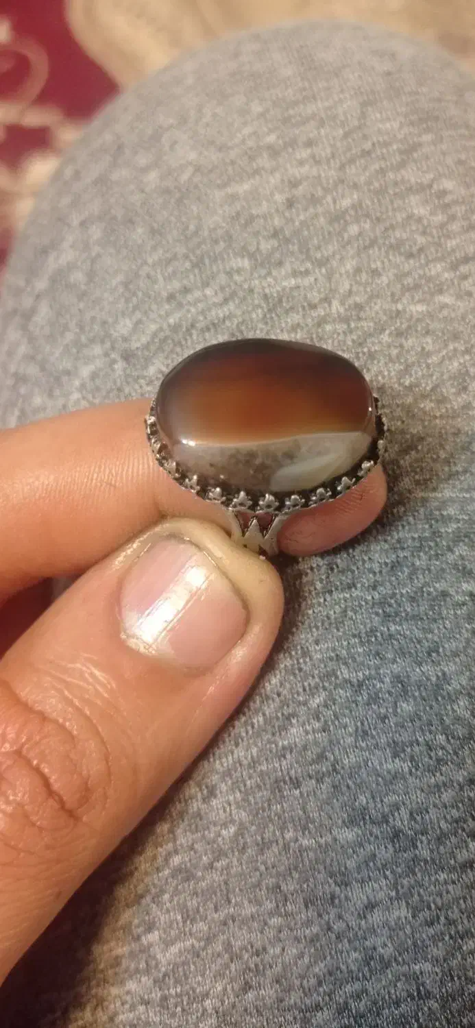 انگشتر نقر جزع حکیمی یمن|جواهرات|مشهد, توس (بلوار توس)|دیوار