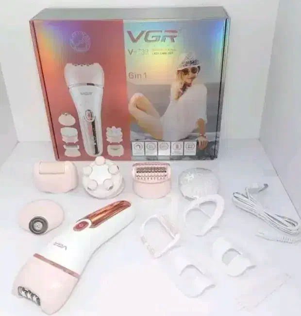 اپیلاتور VGR-733 حرفه ای ۶کاره (کاملا نو،ضد آب)|آرایشی، بهداشتی، درمانی|جهرم, |دیوار