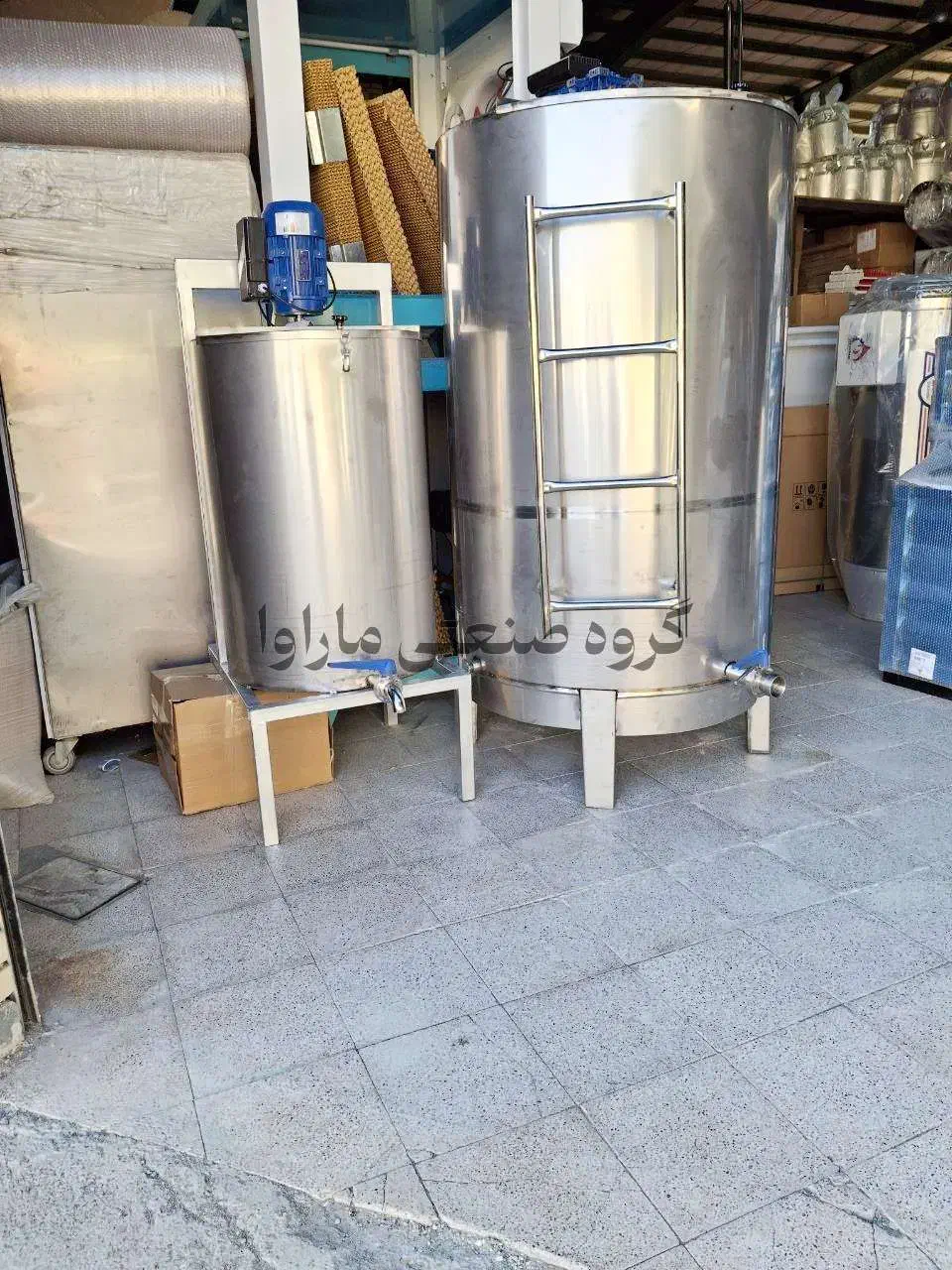 پاتیل پخت و پز شیر داغ کن پروسس تانک 100|ظروف پختوپز|اهواز, شریعتی جنوبی|دیوار