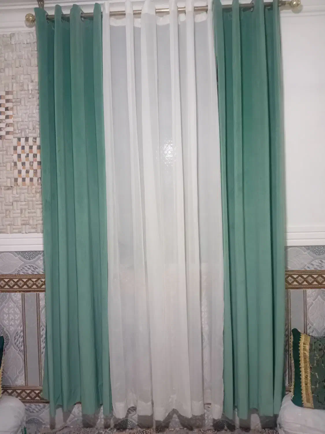 دو عدد پرده مخمل کالیفرنیا|پرده، رانر، رومیزی|جالق, |دیوار