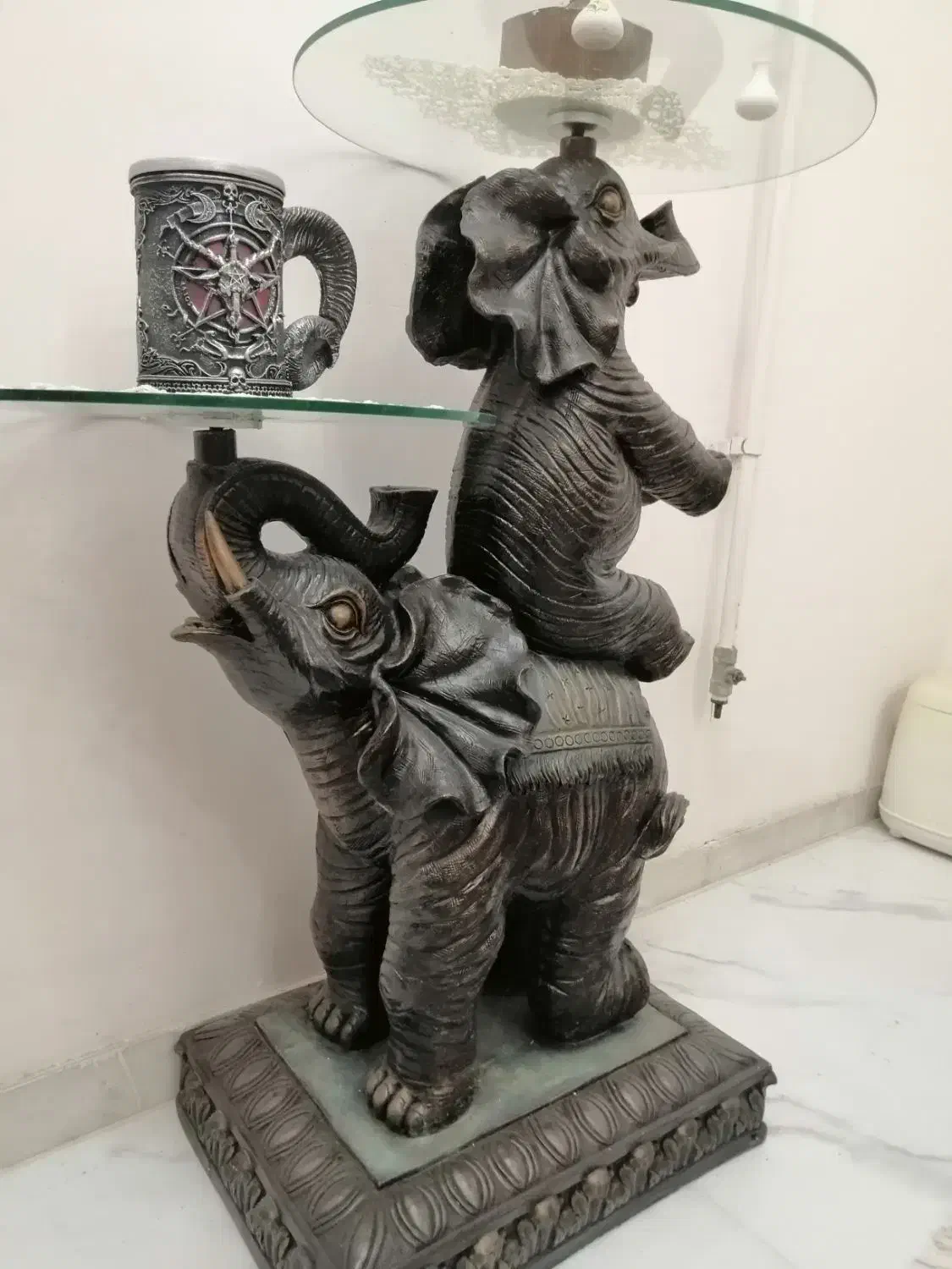 مجسمه فیل فایبرگلس|مجسمه، تندیس، ماکت|ساری, |دیوار