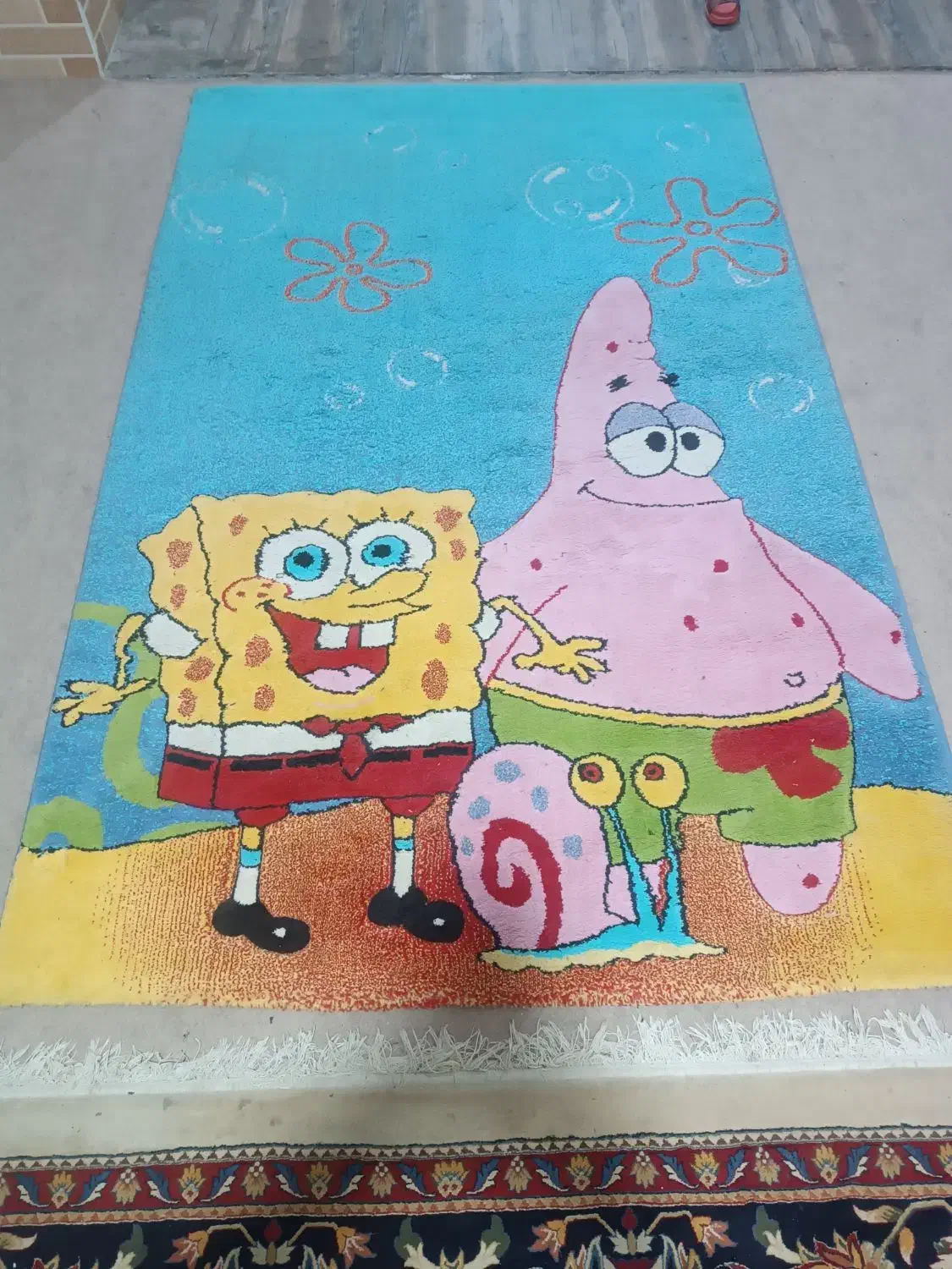 فرش ماشینی کودک باب اسفنجی|فرش|نورآباد ممسنی, |دیوار