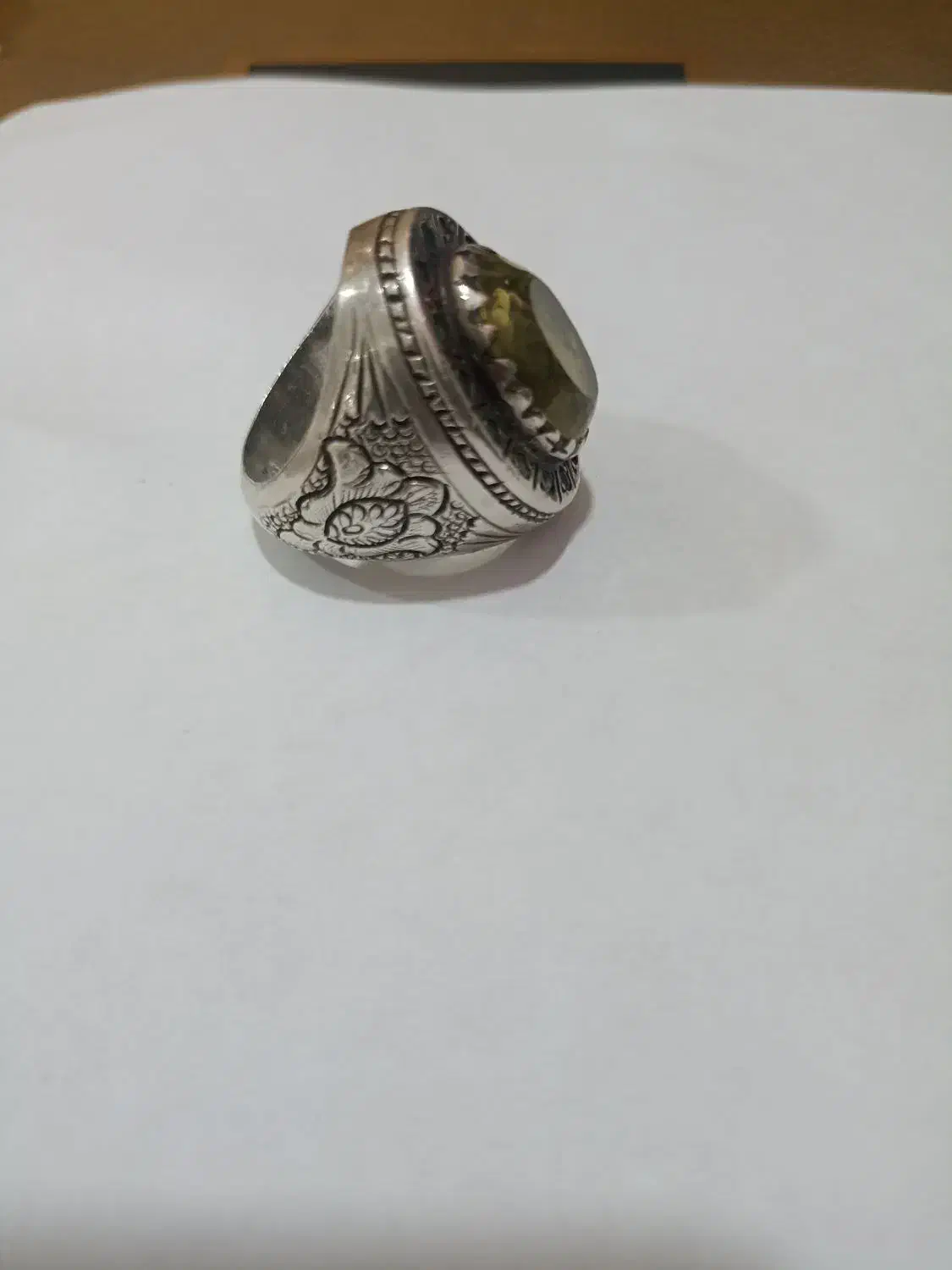 توپاز لیمویی با مخراجهای معدنی اصل ، رکاب دستساز|جواهرات|امیدیه, |دیوار