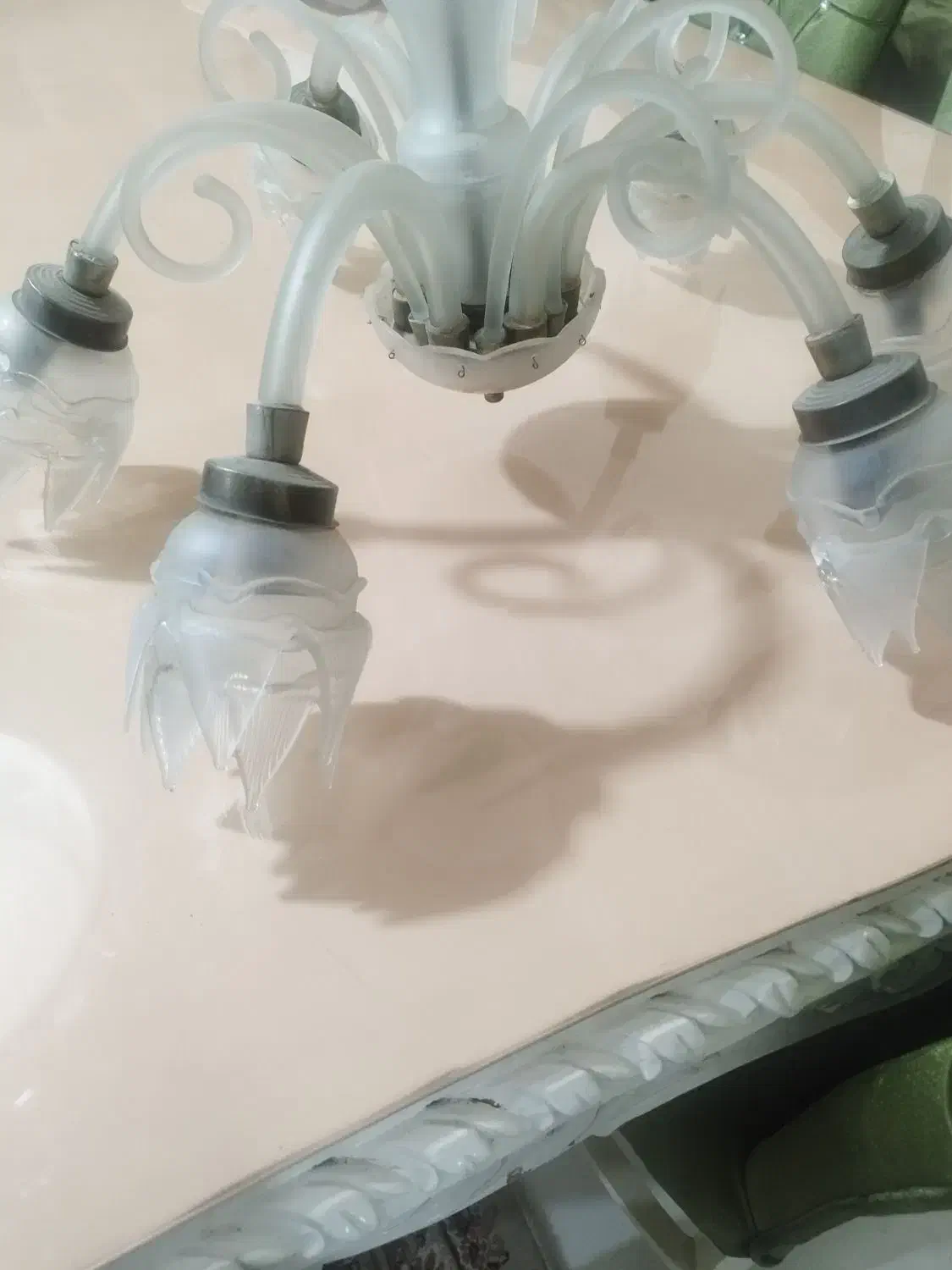 لوستر شش شاخه کریستالی|لوستر و چراغ آویز|کهریزک, |دیوار