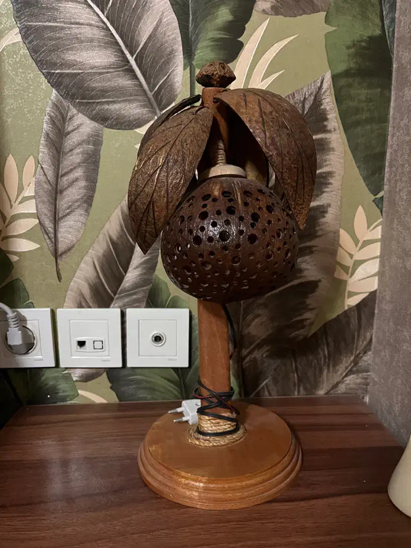 چراغ خواب مطالعه چوبی نخل|چراغ خواب و آباژور|ری, دولت‌آباد|دیوار