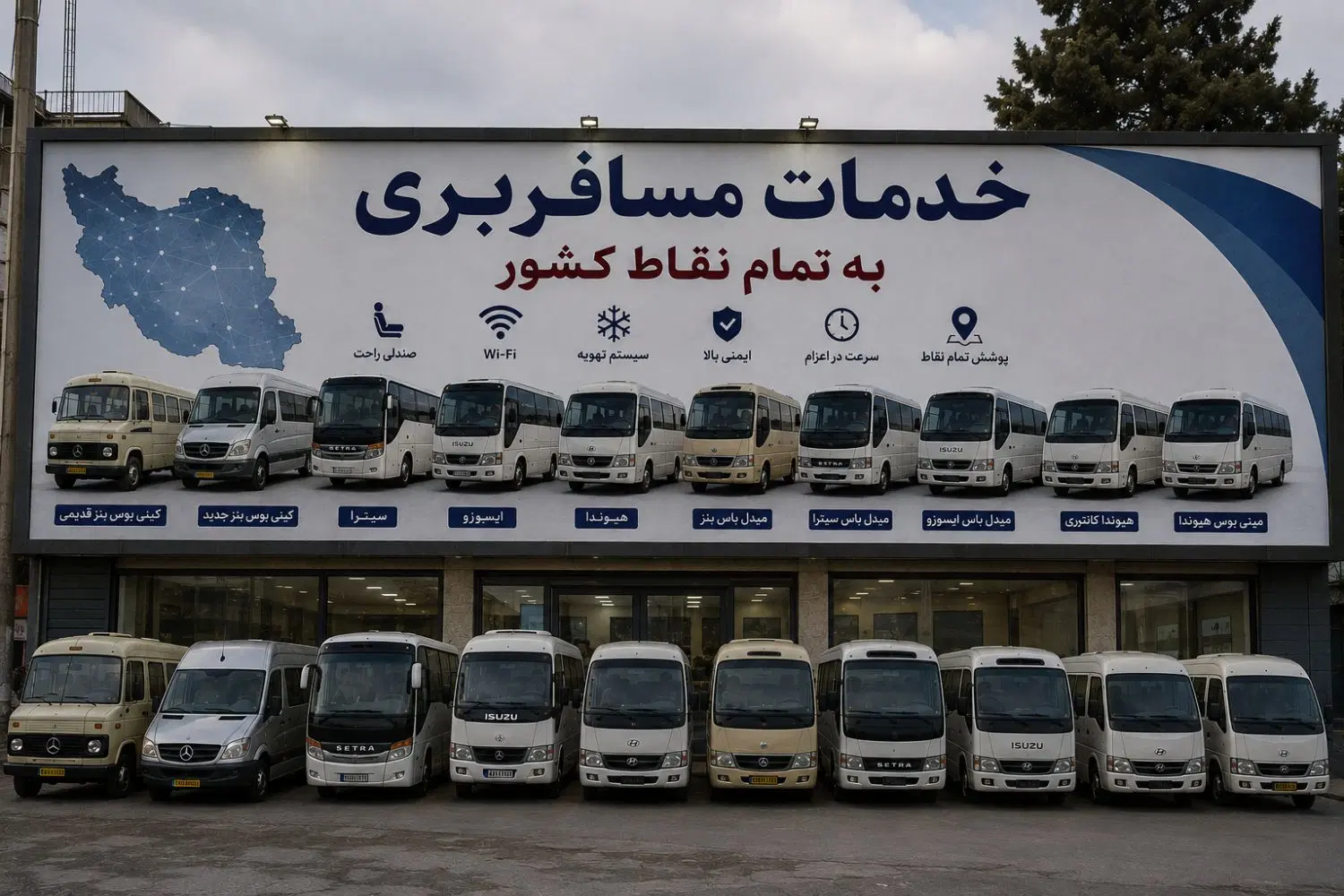 اجاره و کرایه ون مینی بوس اتوبوس|خدمات حمل و نقل|تهران, پاسداران|دیوار