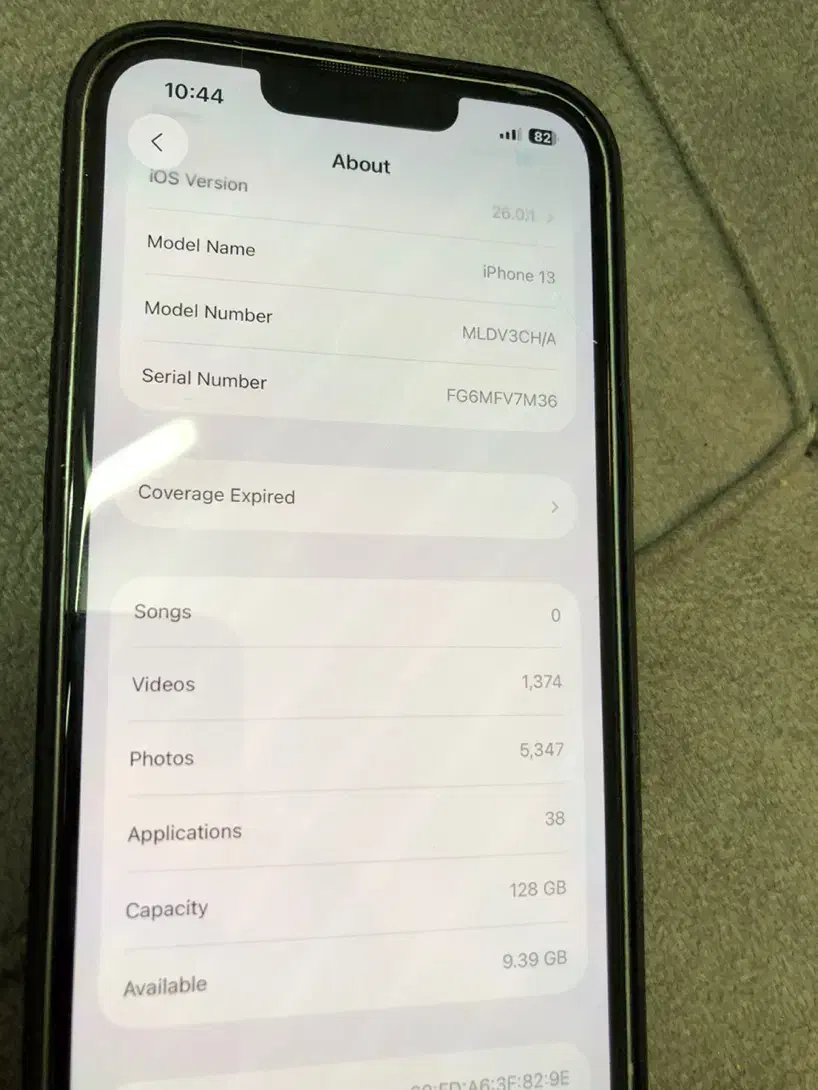 گوشی ایفون۱۳نرمال سفید|موبایل|امیدیه, |دیوار