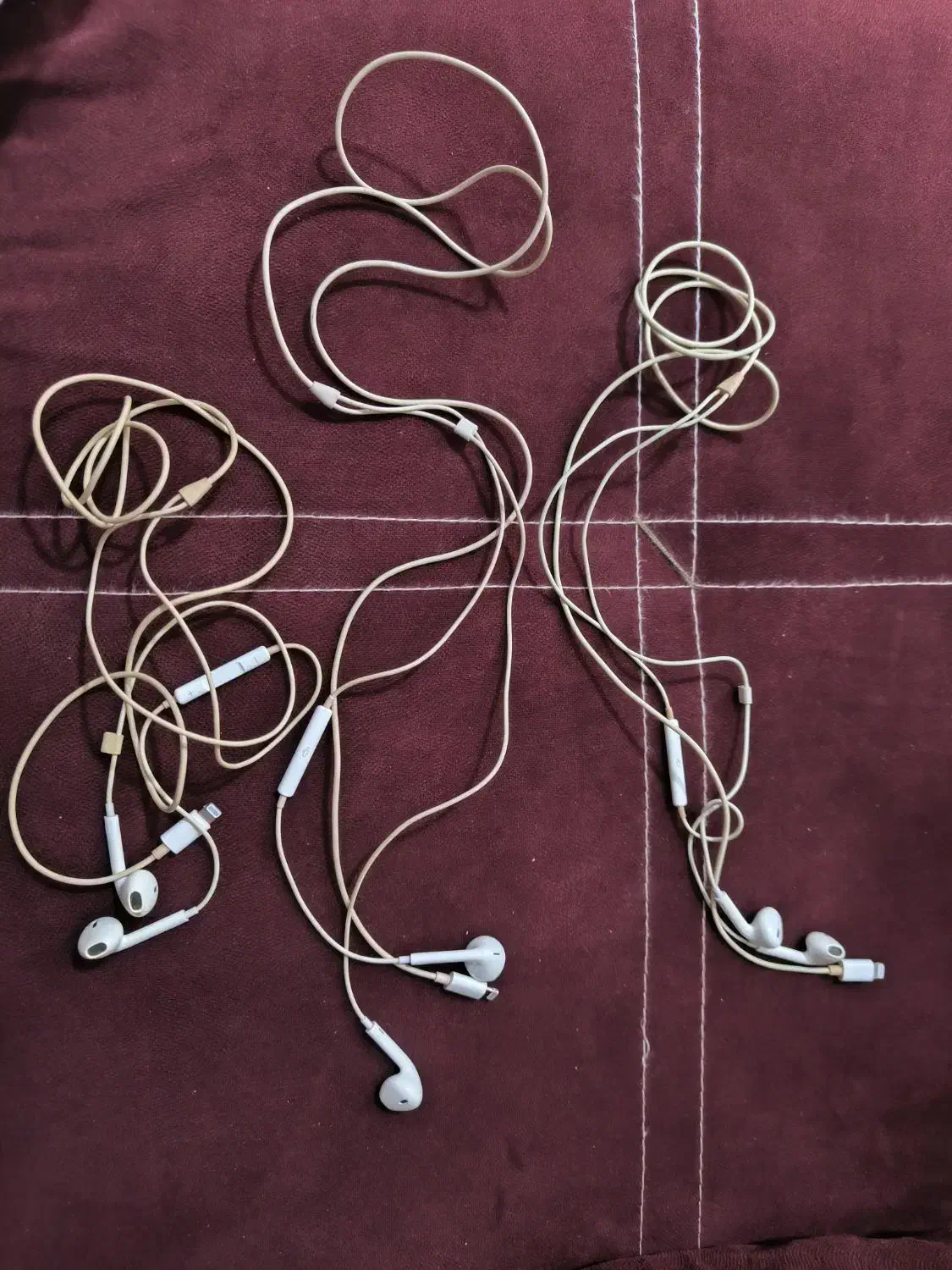 ۳ عدد هندزفیری اورجینال و اصل اپل آیفون|لوازم جانبی موبایل و تبلت|بهارستان, |دیوار