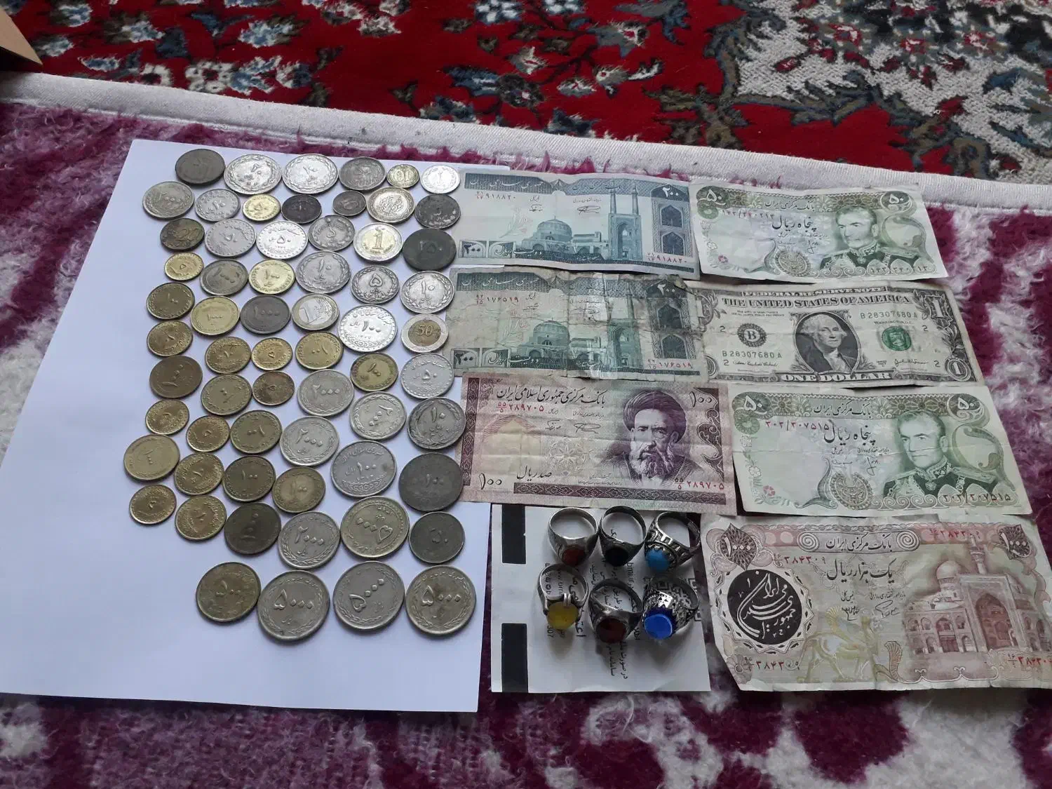 سکه وانگشترقدیمی|کلکسیون سکه، تمبر، اسکناس|سلماس, |دیوار