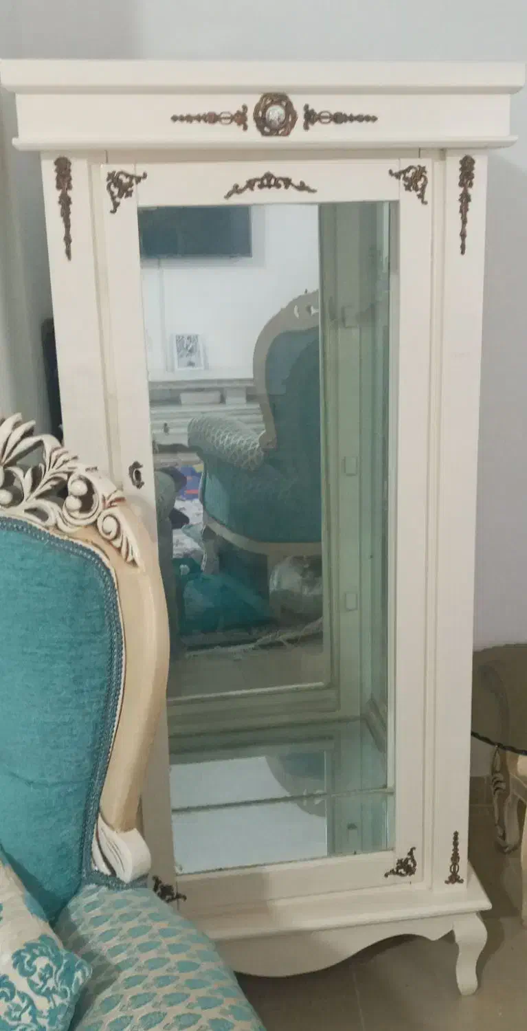 بوفه تمام چوب رنگ کرم|بوفه، ویترین، کنسول|هشتگرد, فاز ۱ مهستان|دیوار