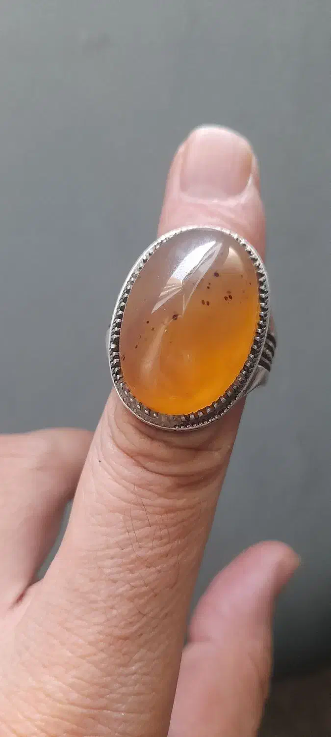 انگشترعقیق یمنی شن دار دُرشت تراش عبدالرزاقی|جواهرات|ورامین, ورامین|دیوار