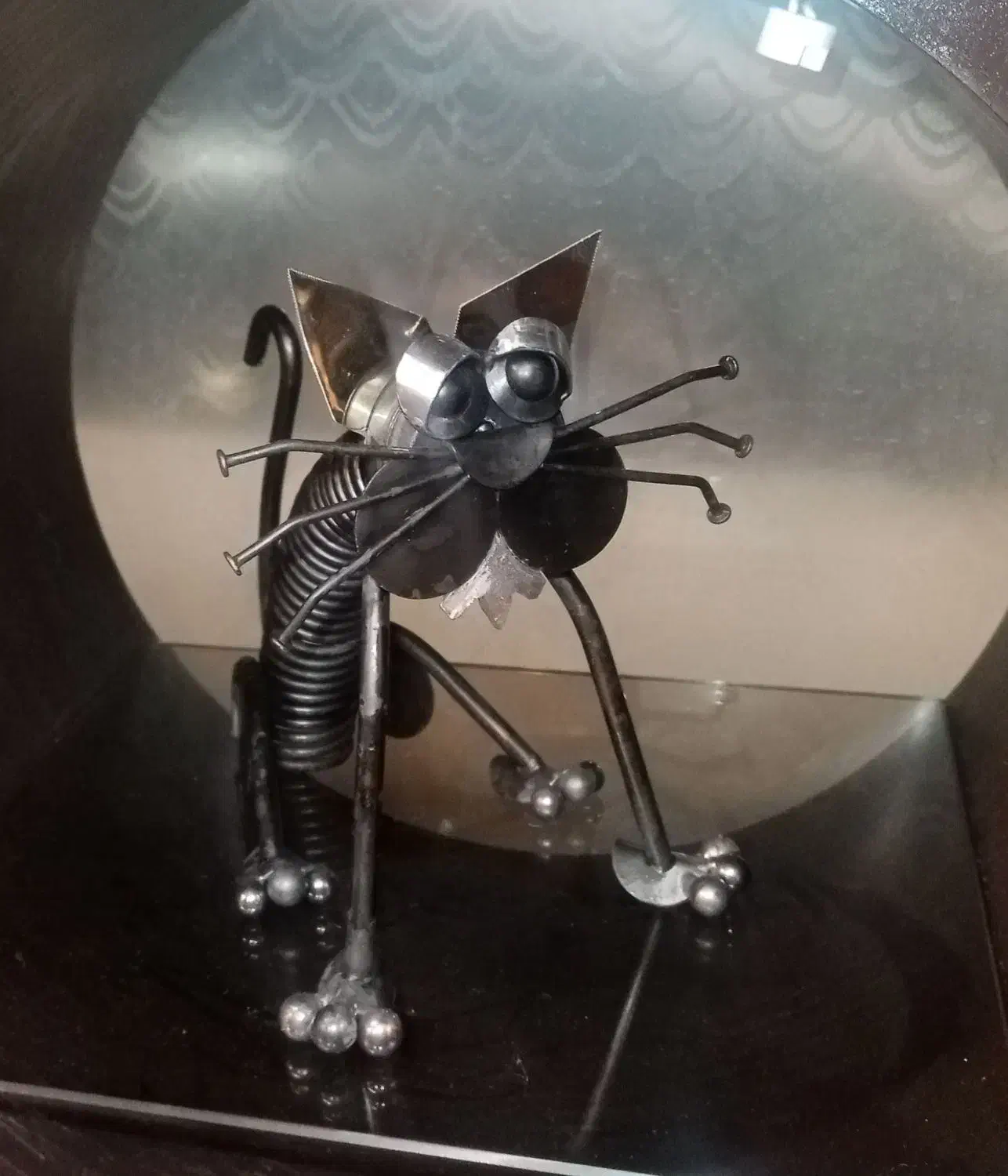 گربه فلزی دکوری|مجسمه، تندیس، ماکت|بومهن, |دیوار