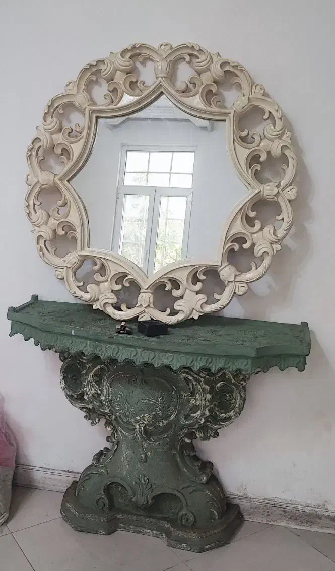 آینه و کنسول فایبرگلاس|بوفه، ویترین، کنسول|رشت, حومه رشت|دیوار