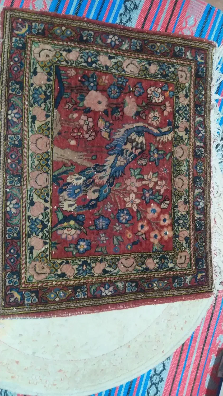 قالیچه طرح تابلو فرش دستبافت قدیمی|فرش|فولادشهر, C1|دیوار