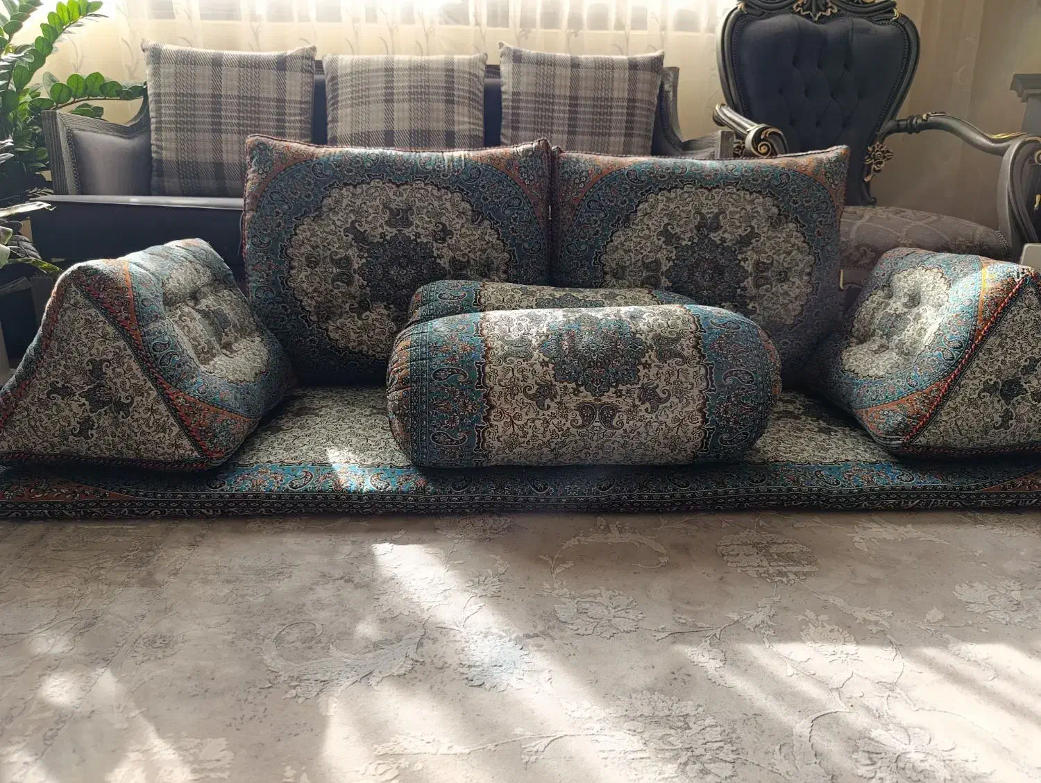 ست هفت تیکه پشتی مدل شاه نشین|پشتی|مشهد, بهاران|دیوار