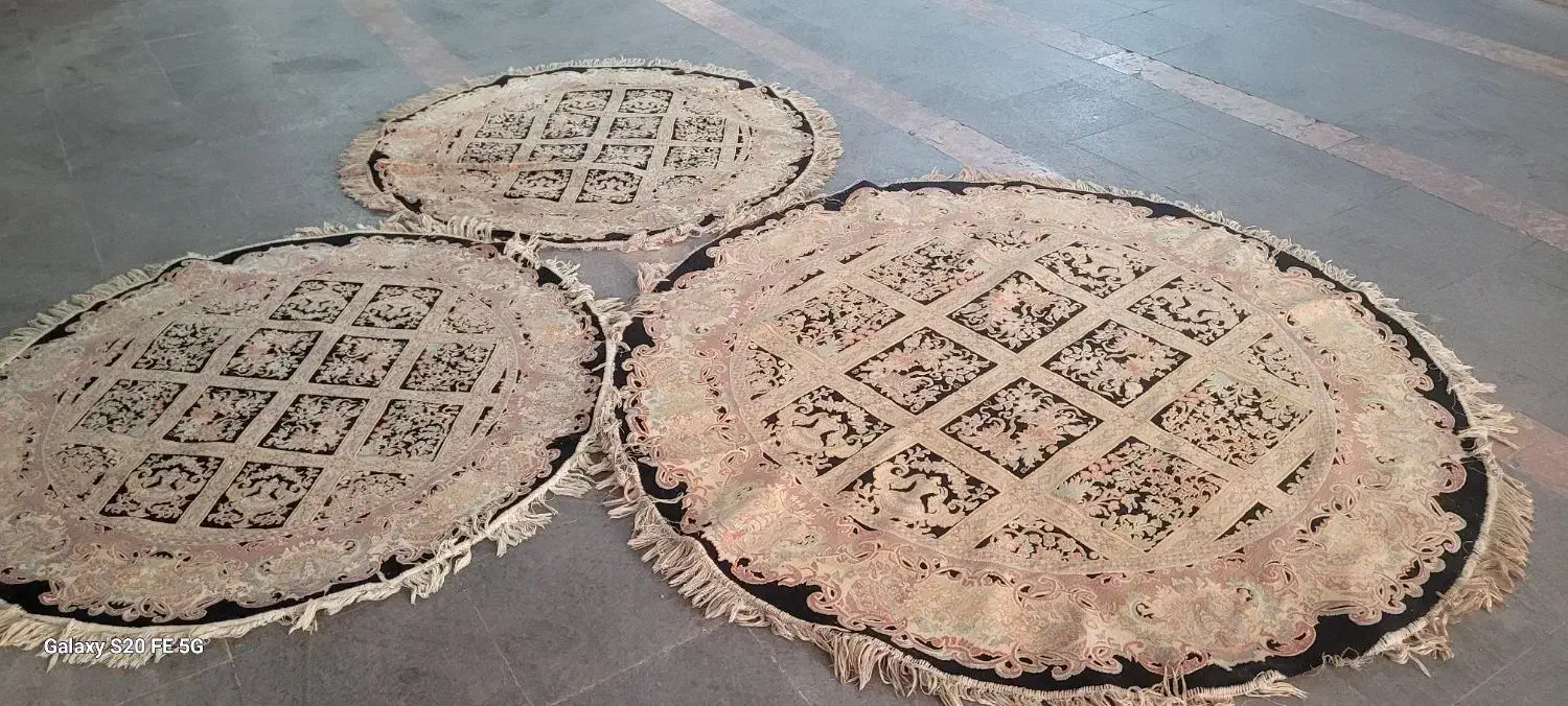 فرش گرد ۳ تخته|فرش|زنجان, |دیوار