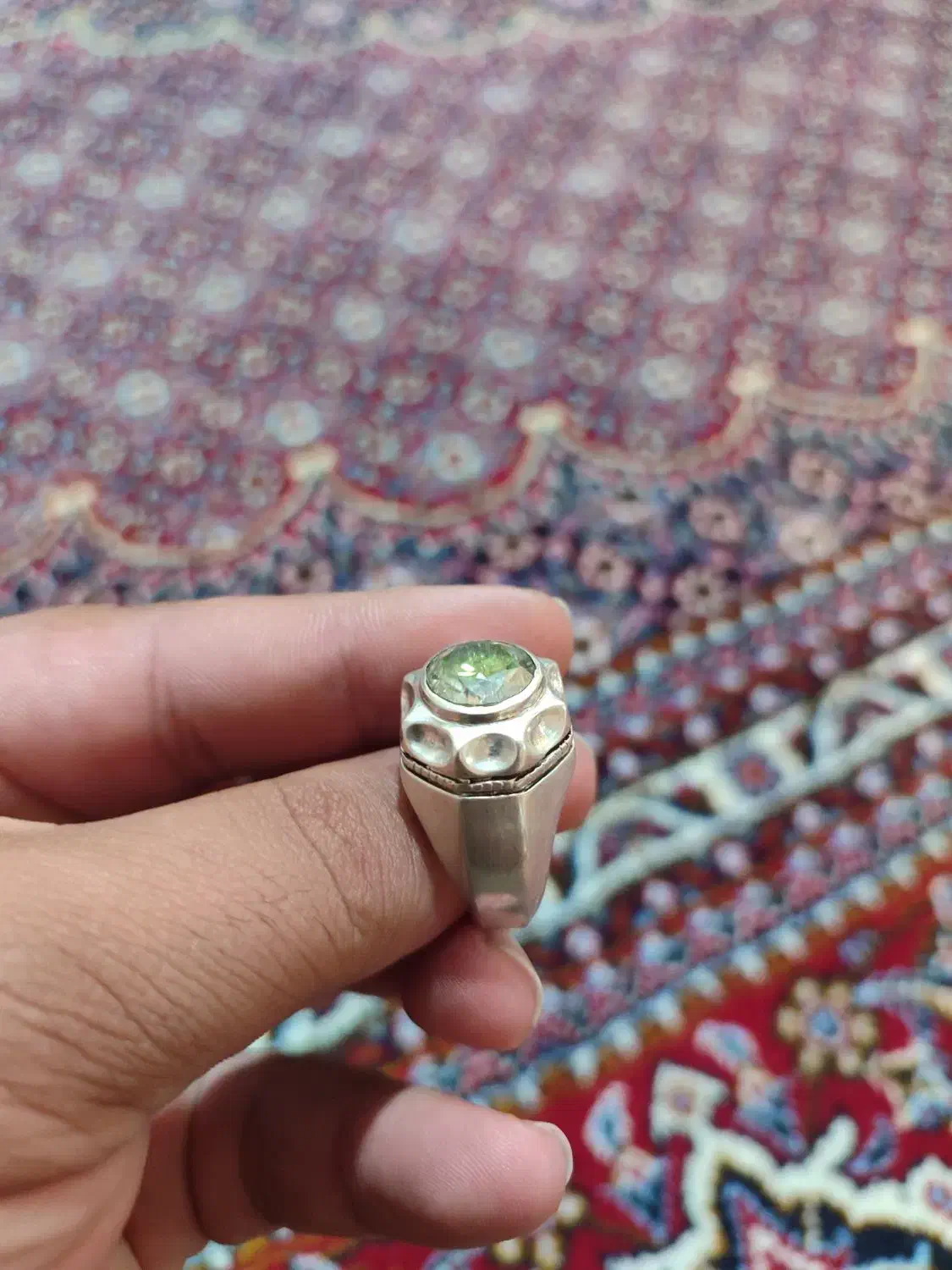 انگشتر نقره موزونایت|جواهرات|کرمانشاه, |دیوار