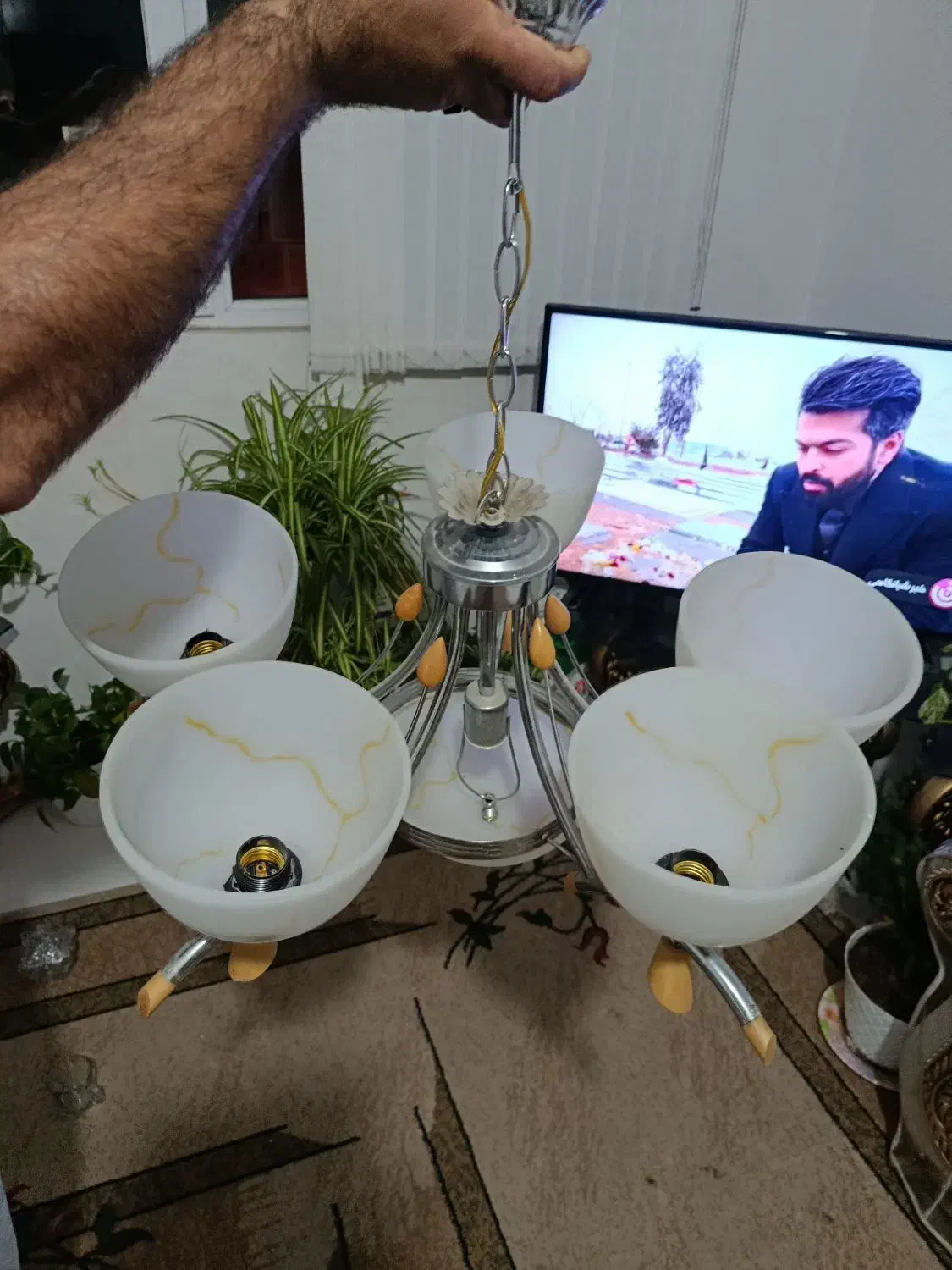 لوستر|لوستر و چراغ آویز|شیراز, امام حسین|دیوار