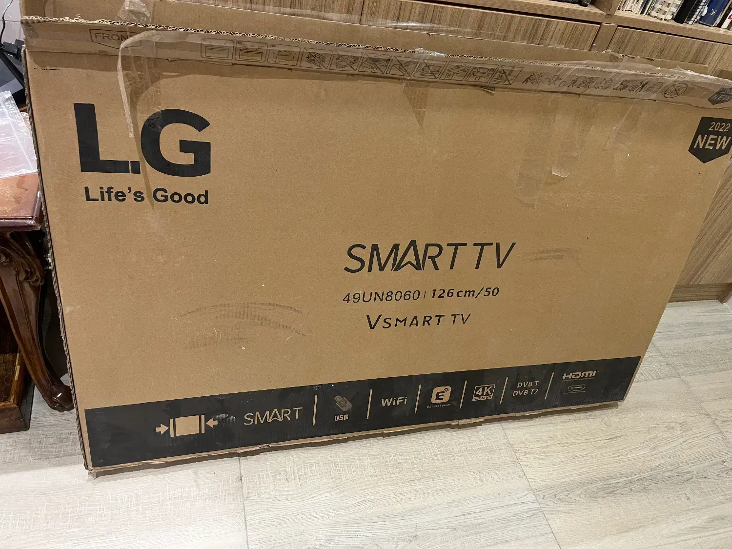 تلویزیون ۵۵ اینچ|تلویزیون و پروژکتور|تبریز, |دیوار