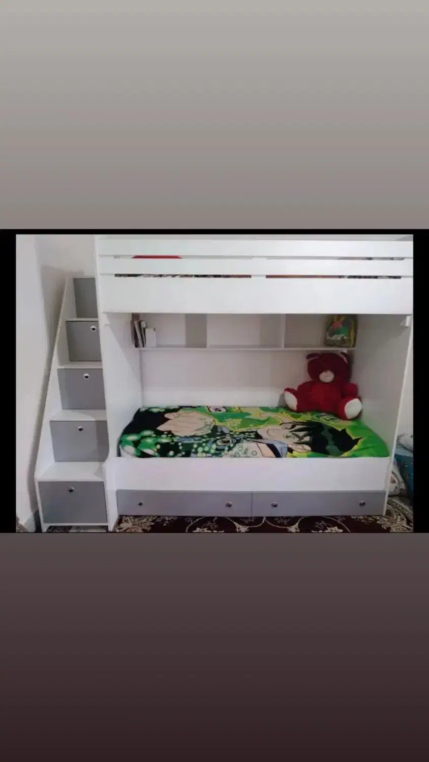 تخت دوطبقه پرند|تخت و سرویس خواب|کرج, ترمینال کلانتری|دیوار