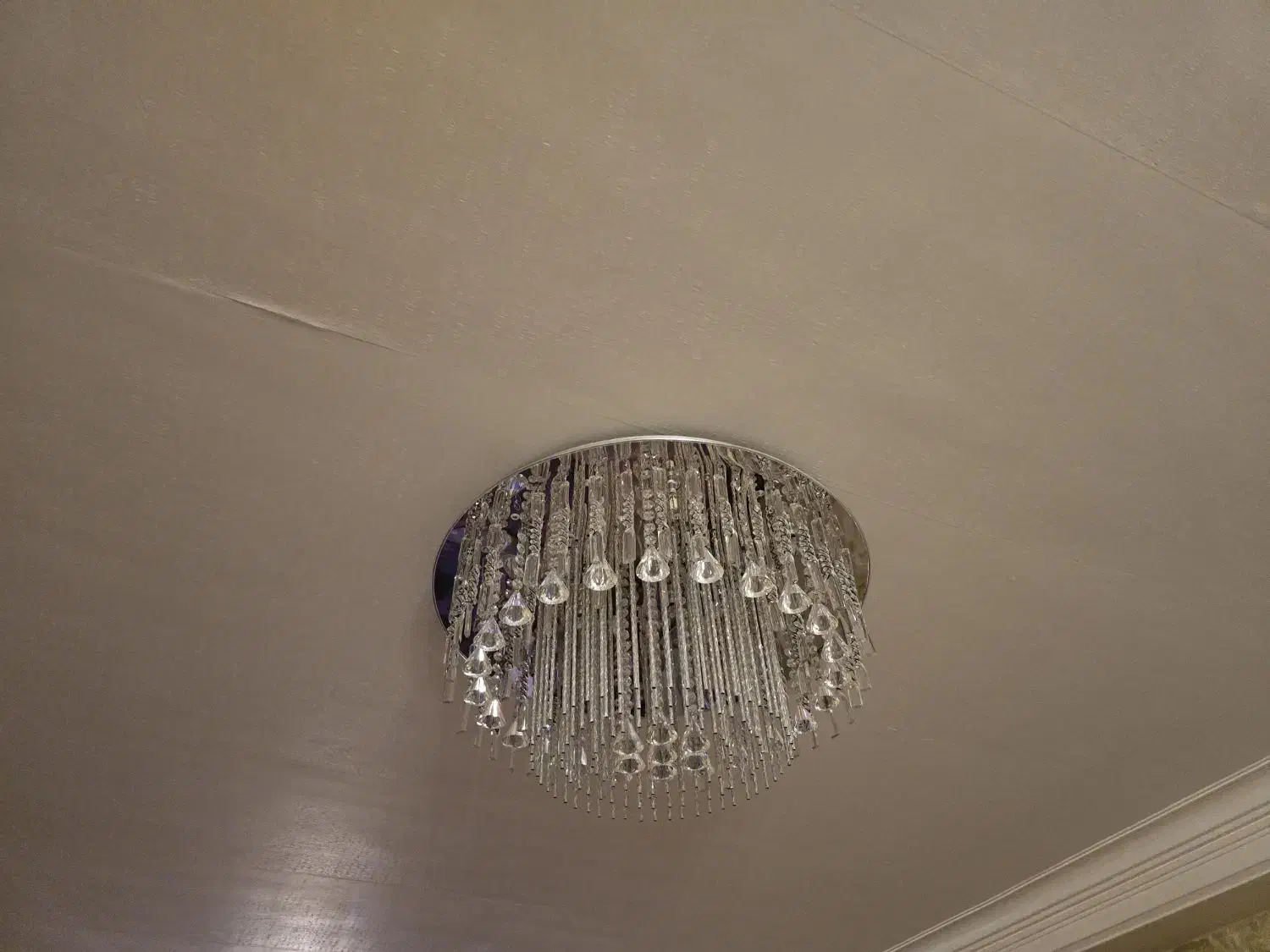 یک جفت لوستر سقفی کریستالی کنترل دار|لوستر و چراغ آویز|تهران, سعادتآباد|دیوار