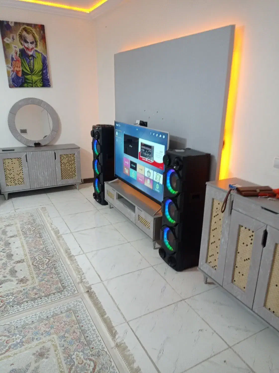 آینه کنسول میزه تلویزیون جای کفشی|مبلمان خانگی و میز عسلی|پرند, فاز ۶|دیوار