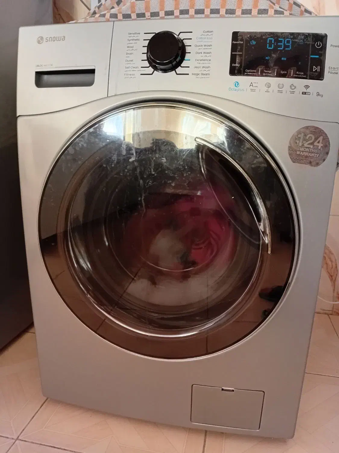 لباسشویی 9 کیلویی اسنوا|ماشین لباسشویی و خشک‌کن لباس|زنجان, |دیوار