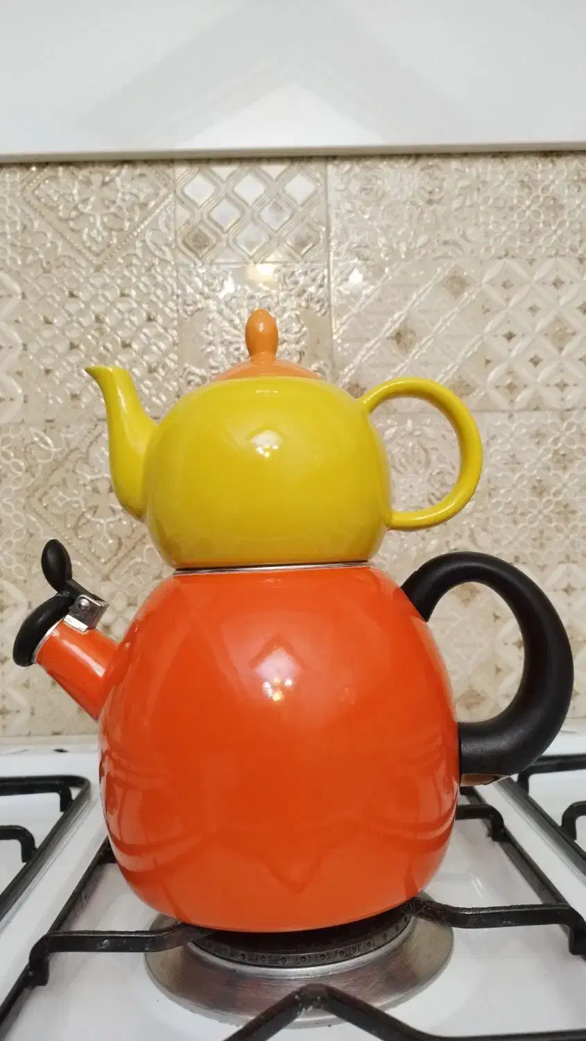 کتری سوتدار با دوقوری|قوری، کتری، قهوهساز دستی|زنجان, |دیوار