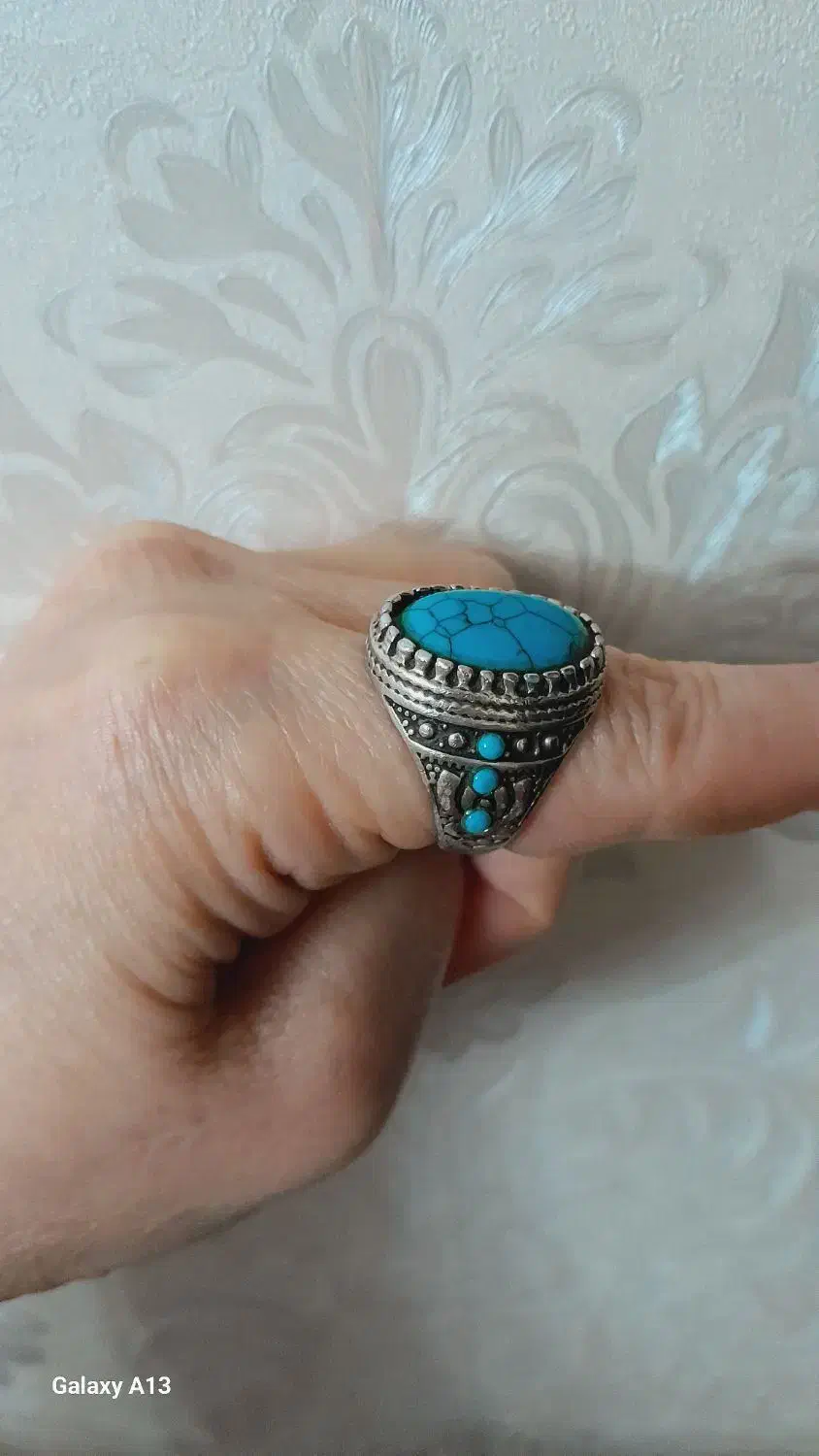 انگشترنقره با فیروزه اصل مشهد|بدلیجات|سنندج, |دیوار