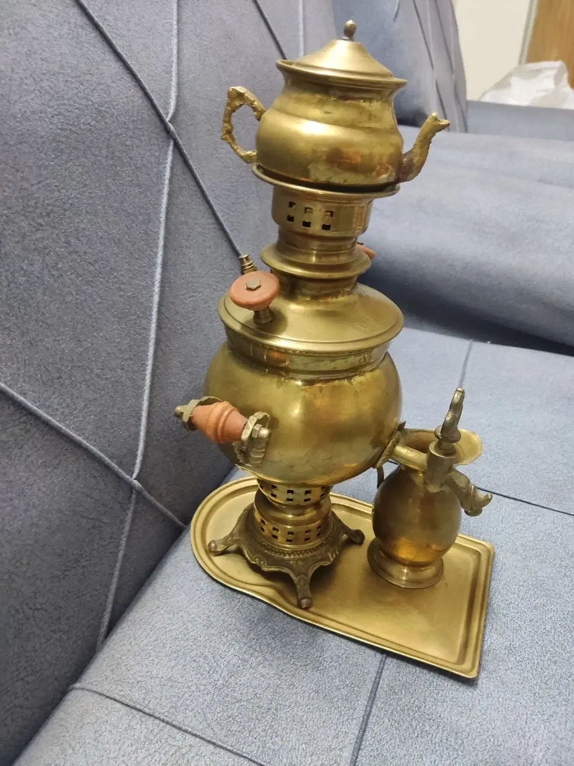 ست قوری سماور برنج|صنایع دستی و سایر لوازم تزئینی|تهران, مشیریه|دیوار