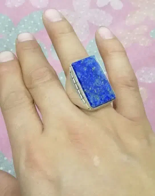 انگشتر دست ساز لاجورد درشت افغانستان|جواهرات|قم, امامزاده ابراهیم|دیوار