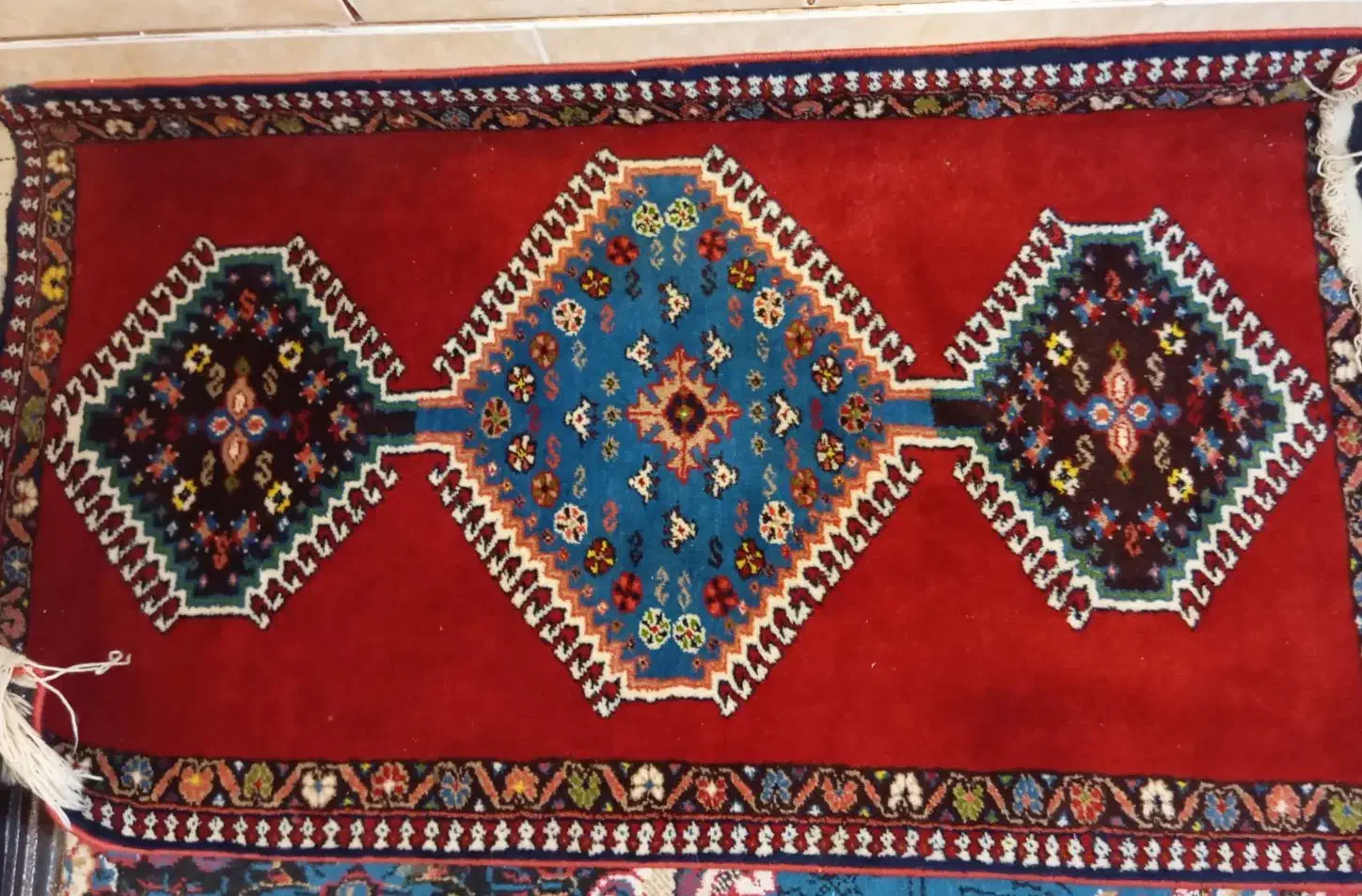 قالی دستباف|فرش|مبارکه, |دیوار