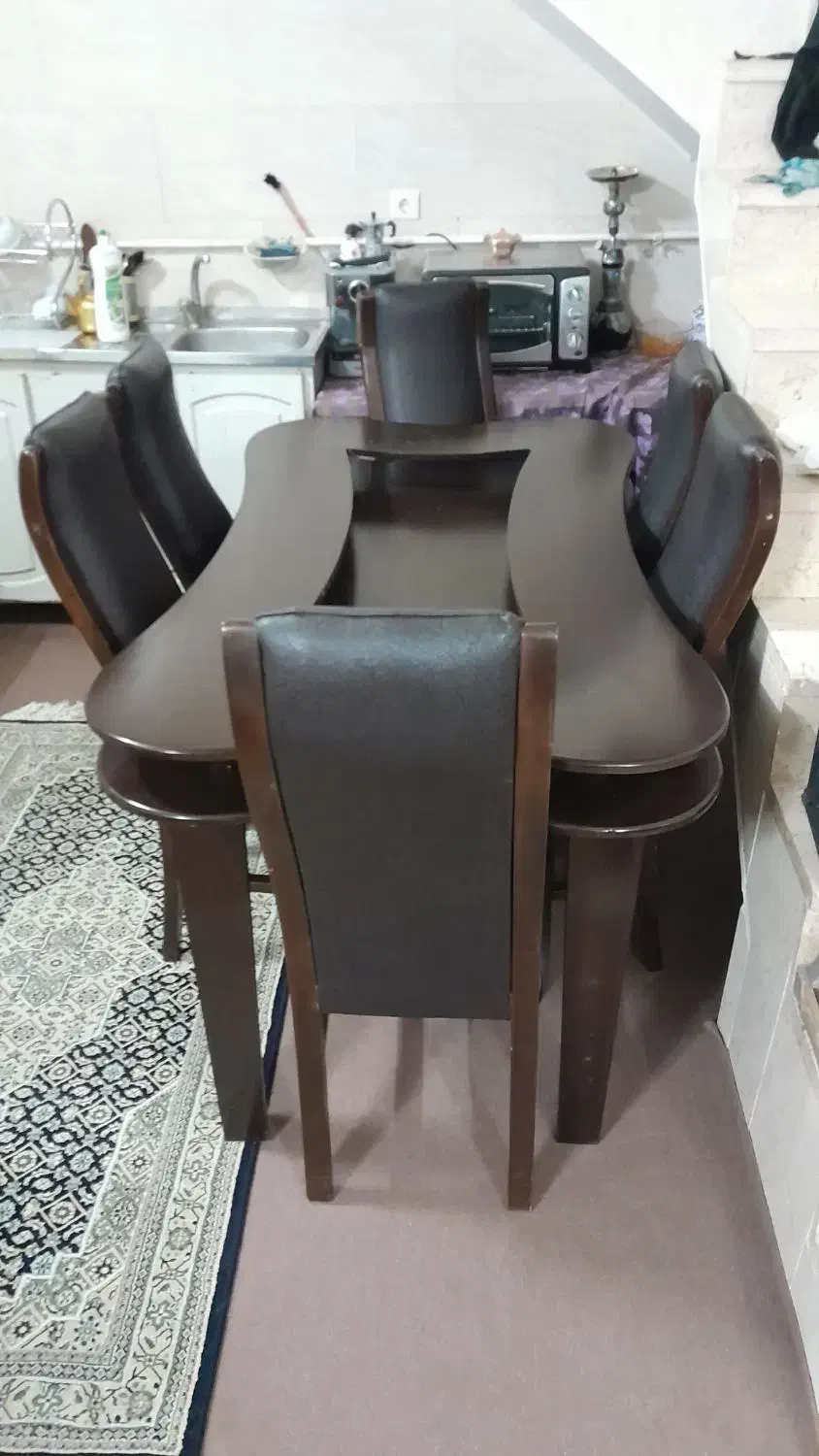 میز ناهار خوری شش نفره|میز و صندلی غذاخوری|حمیدیا, |دیوار
