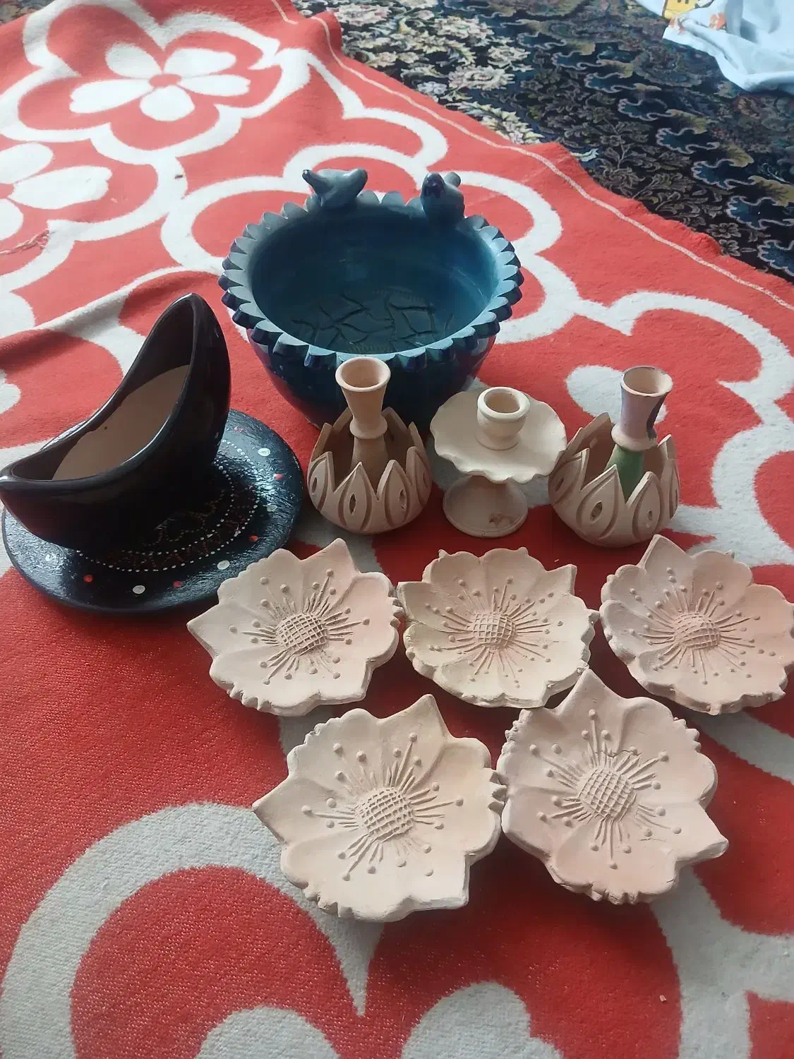 استخرماهی وتزیینی سفالی|صنایع دستی و سایر لوازم تزئینی|فیروزآباد (فارس), |دیوار