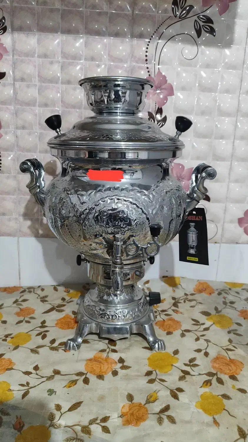 سماور گازی|سماور، چای‌ساز، قهوه‌ساز|نیشابور, خط کاشمر|دیوار