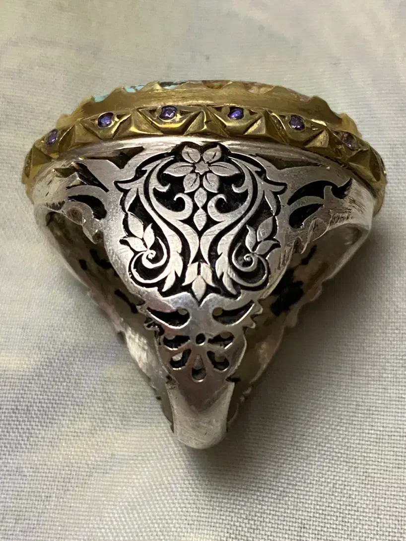 انگشتر فیروزه نیشابوری درشت قواره|جواهرات|اردبیل, |دیوار