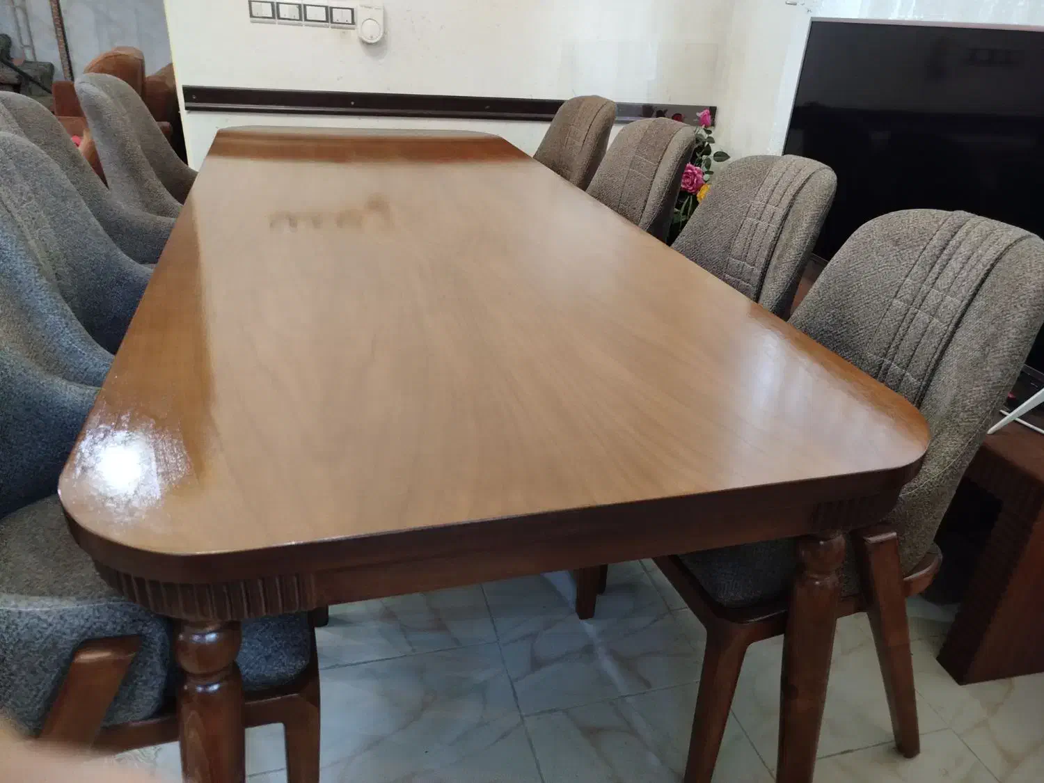 میز ناهارخوری هشت نفره نو|میز و صندلی غذاخوری|رامسر, |دیوار