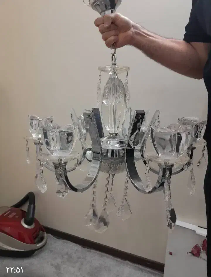 دو عدد لوستر در حدنو با لاله های چک|لوستر و چراغ آویز|تهران, دروازه شمیران|دیوار