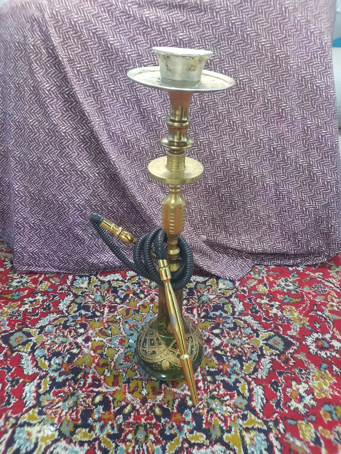 قلیون برنجی سنگین|کلکسیون و سرگرمی|تاکستان, |دیوار