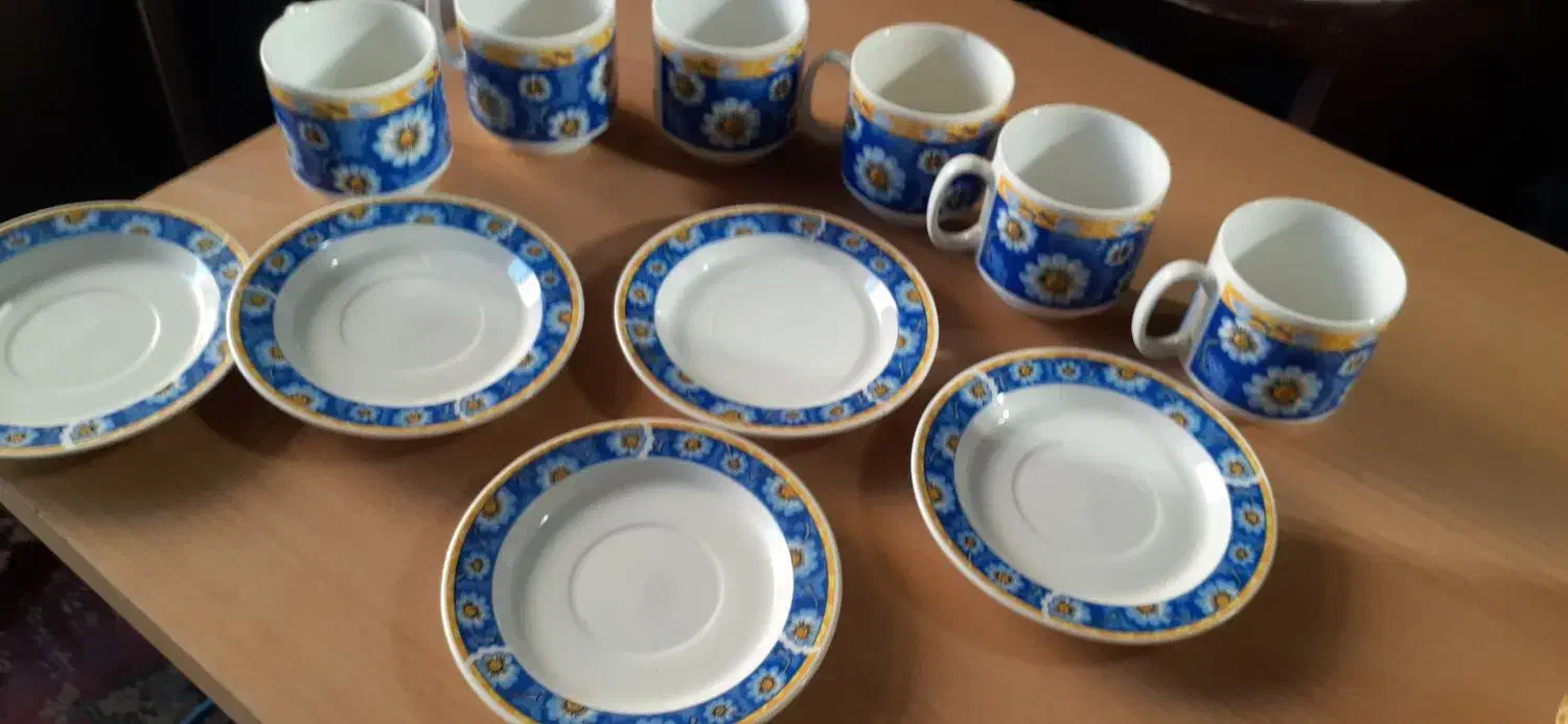 استکان نعلبکی  گل پنبه پارچ و لیوان  آنتیک قدیمی|کلکسیون اشیاء عتیقه|تبریز, |دیوار