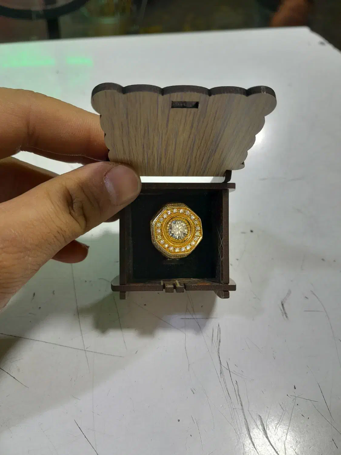 انشگتر نقره ابکاری طلا مدل ایما مخراج استاد مقدم|جواهرات|قدس, شهر‌قدس|دیوار