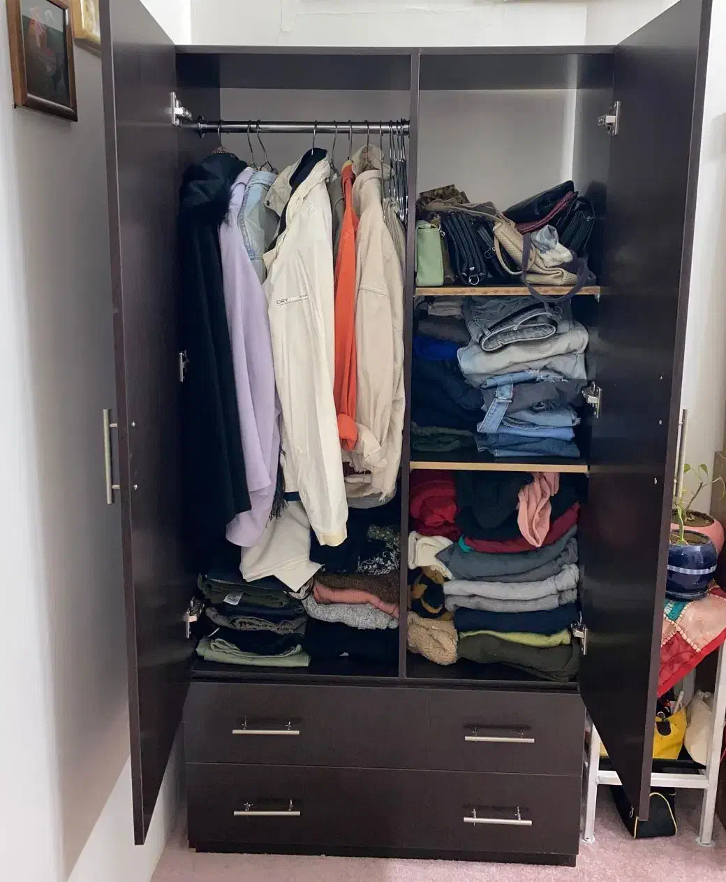 فروش فوری کمد و کتابخانه MDF محکم و نو|مبلمان خانگی و میز عسلی|شیراز, هفت تنان|دیوار