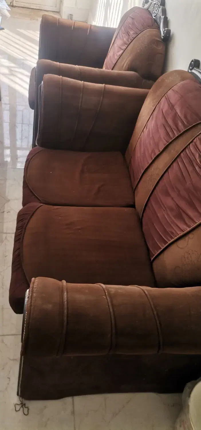 مبل 7 نفره دست دوم سالم|مبلمان خانگی و میز عسلی|طبس, |دیوار