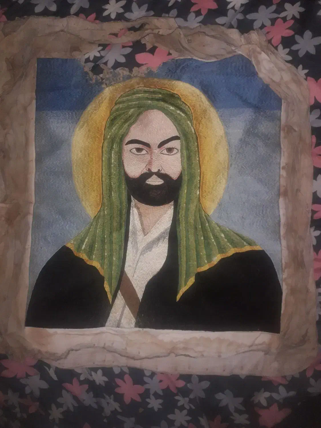 تابلو سوزن دوزی ظریف شمایل با قدمت تاریخی|کلکسیون اشیاء عتیقه|کرج, شهرک بنفشه|دیوار