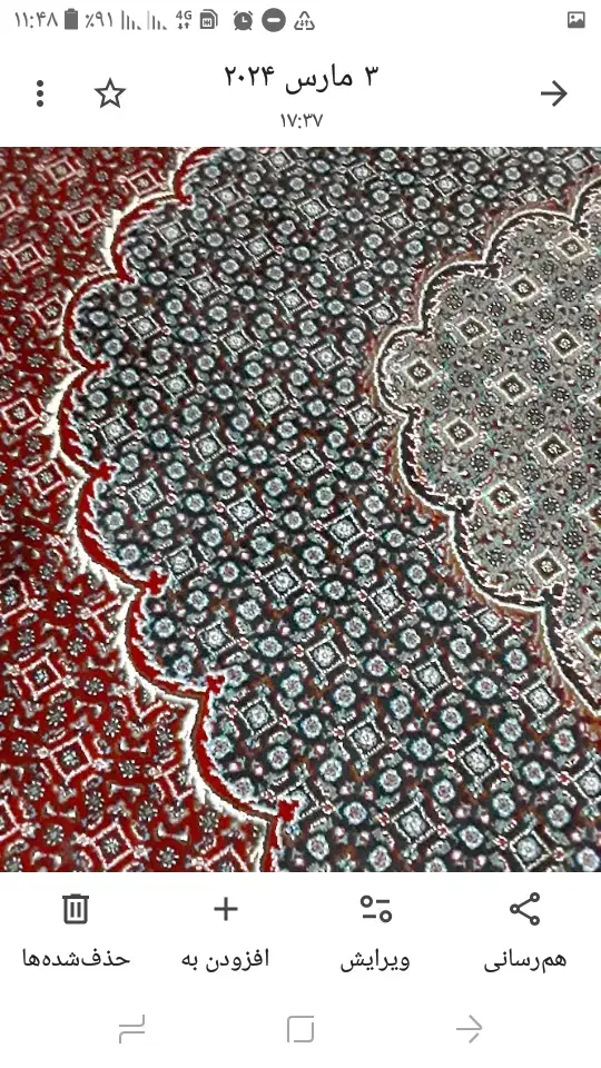 دوتخت فرش طرح ریز ماهی|فرش|خرم‌آباد, |دیوار