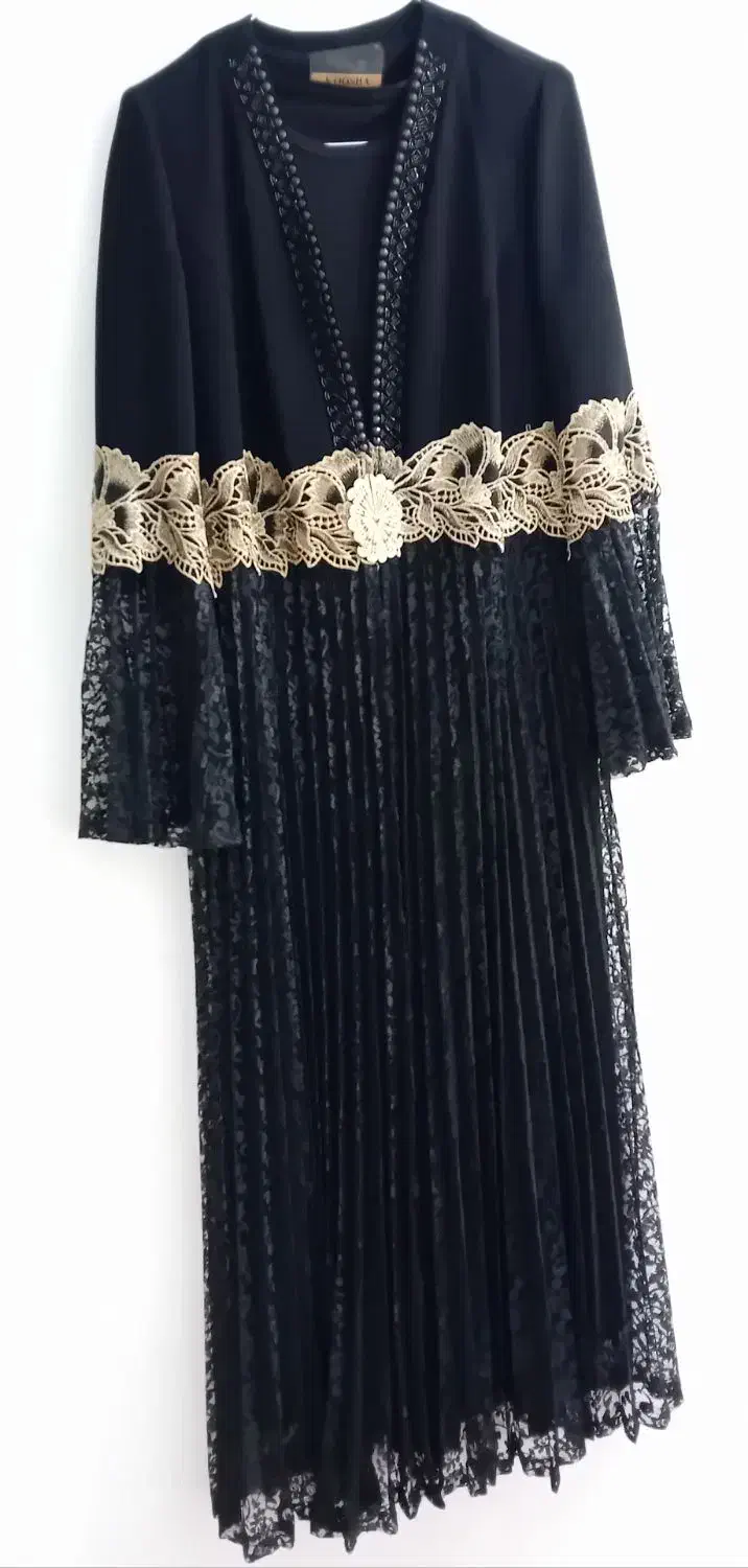 مانتو مجلسی بلند، مشکی ،دو تیکه|لباس|قم, باجک یک|دیوار