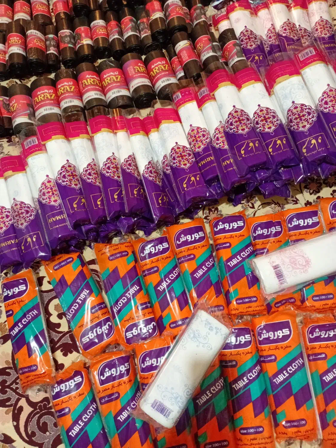 فروش سفره یکبار مصرف|ظروف نگهدارنده، پلاستیکی، یک‌بارمصرف|خلخال, |دیوار