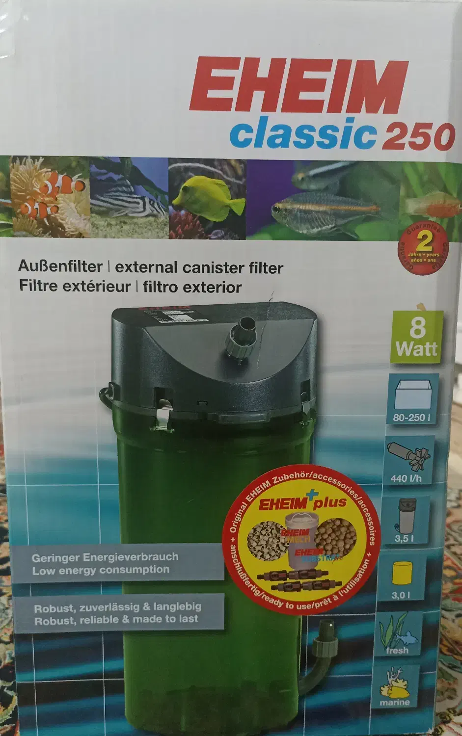 فیلتر تصفیه آکواریوم EHEIM-250|لوازم جانبی حیوانات|تهران, باغ خزانه|دیوار