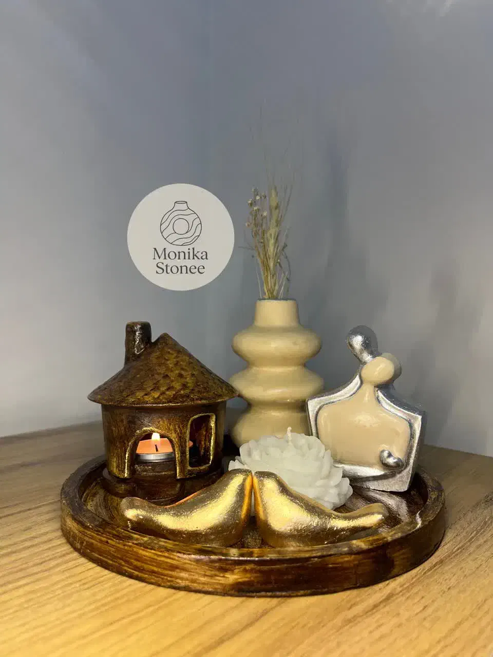 کادو گیفت هدیه سنگ مصنوعی شمع|صنایع دستی و سایر لوازم تزئینی|رباط‌کریم, رباط‌کریم|دیوار